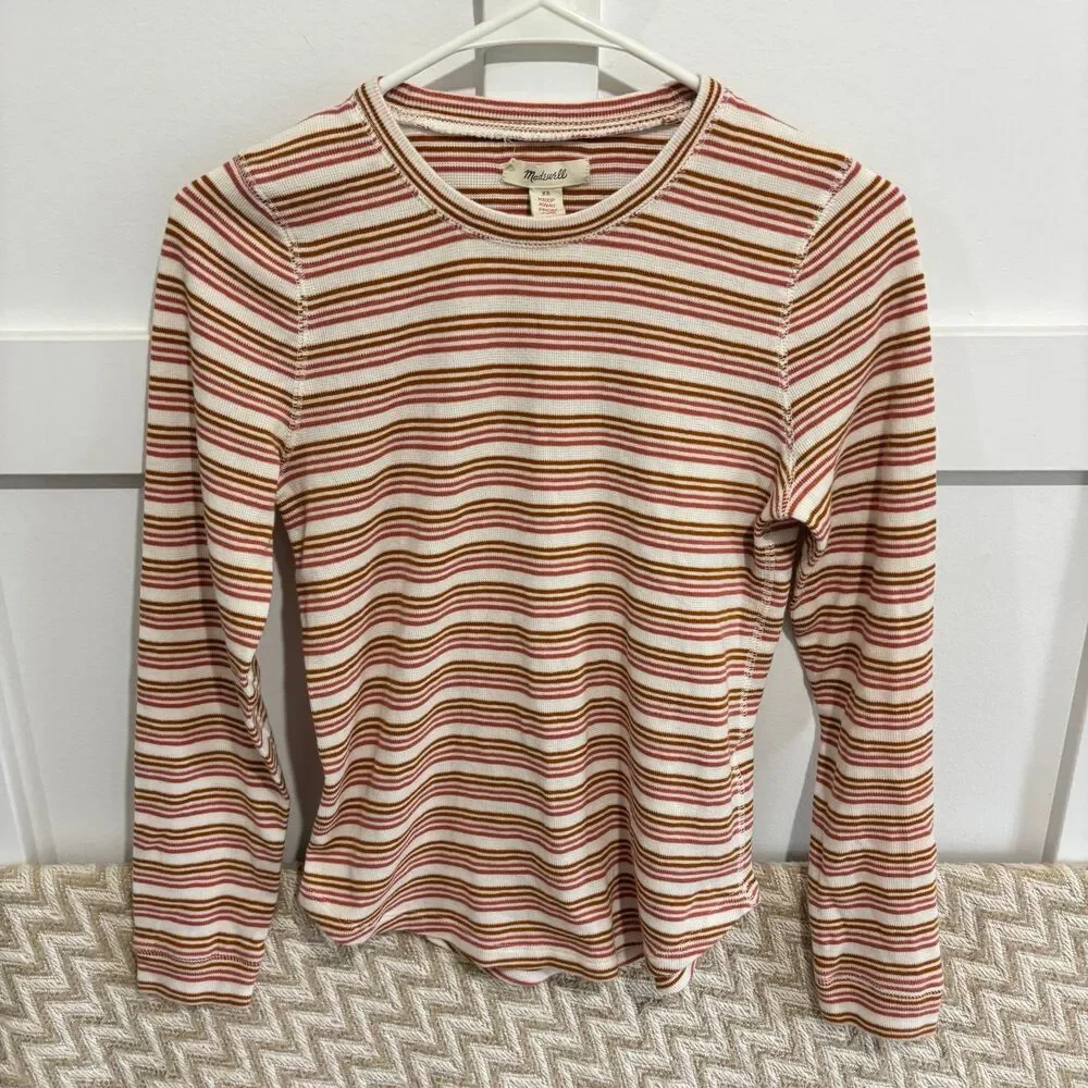 Madewell Honeycomb Pajama Tee & Pants Set Kasson Stripe - Picture 12 of 12